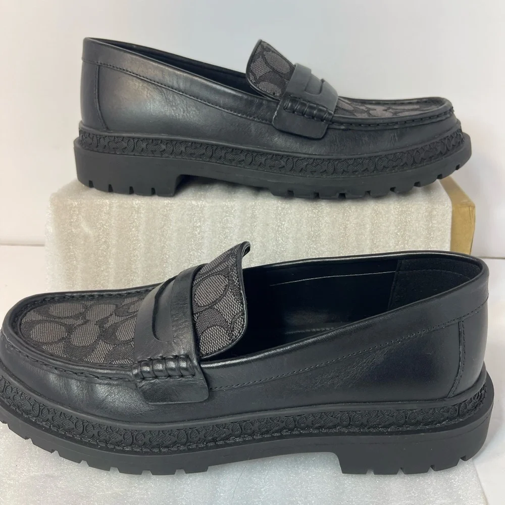 Coach Black and Gray Loafers for Men - Picture 6 of 16